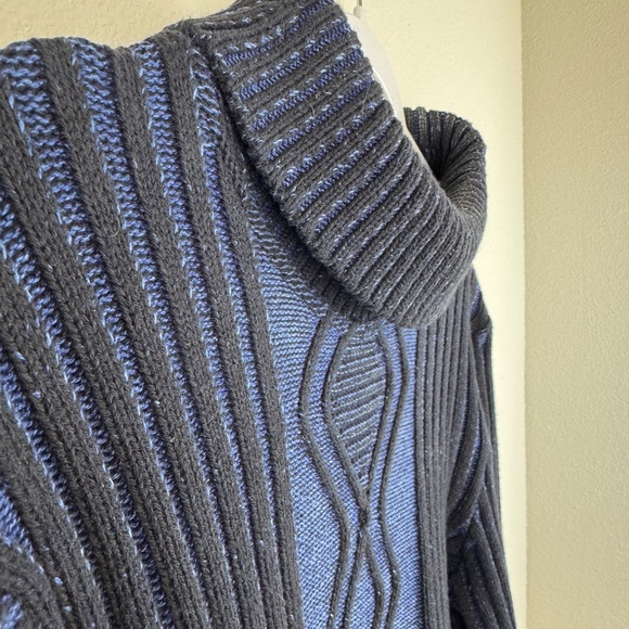 BLUE WILLI'S Blue Chunky Cowl Neck Pullover Women's Sweater / Size XL - Picture 4 of 11